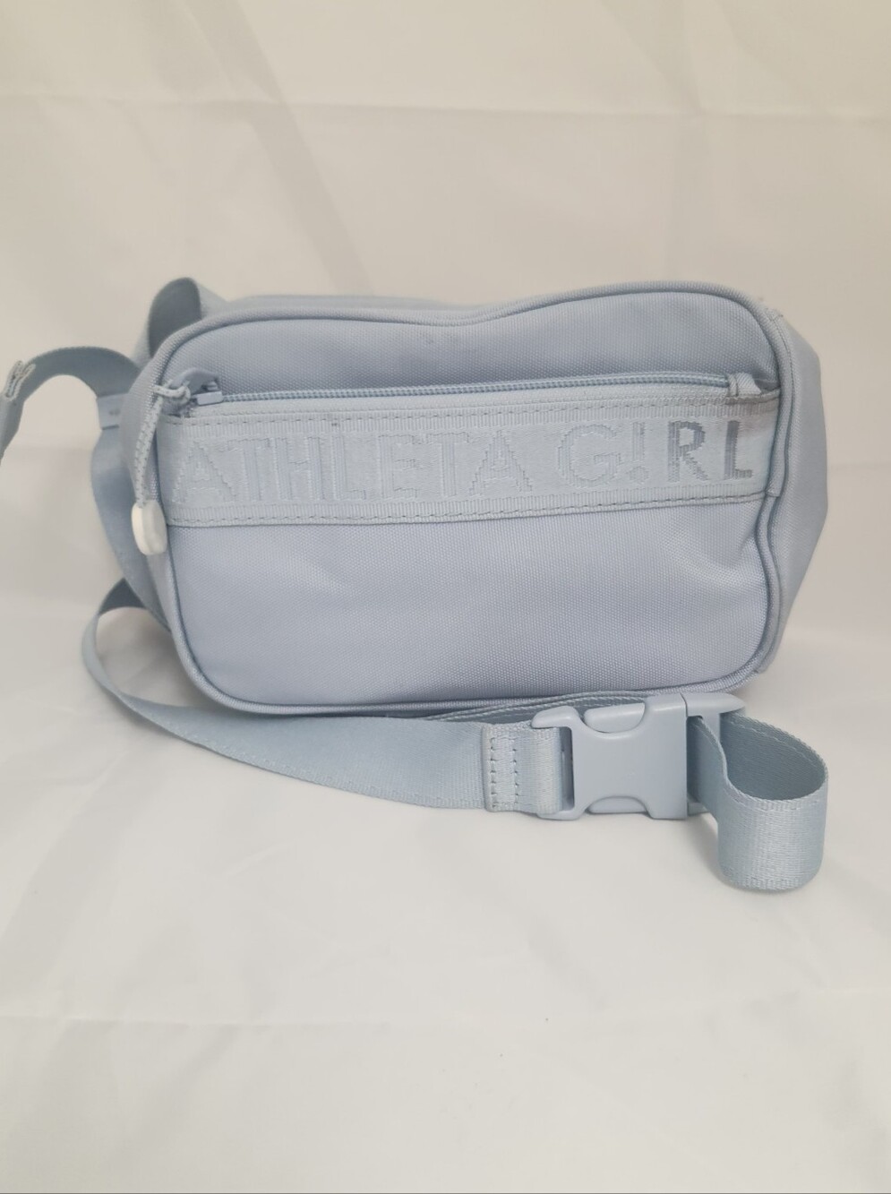 Athleta Pale Blue Belt Bag with Front Zip